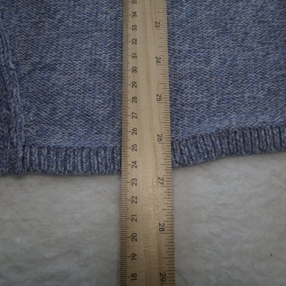 LL Bean Cardigan Sweater  Womens S Cable Knit Light Blue - Picture 5 of 7